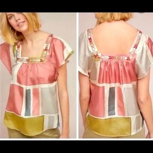 4 for $20 //Anthropologie Silk Blouse Top Akemi